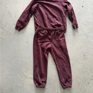 Helmut Lang Burgundy Sweat Set Sweatshirt + Joggers Women’s L
